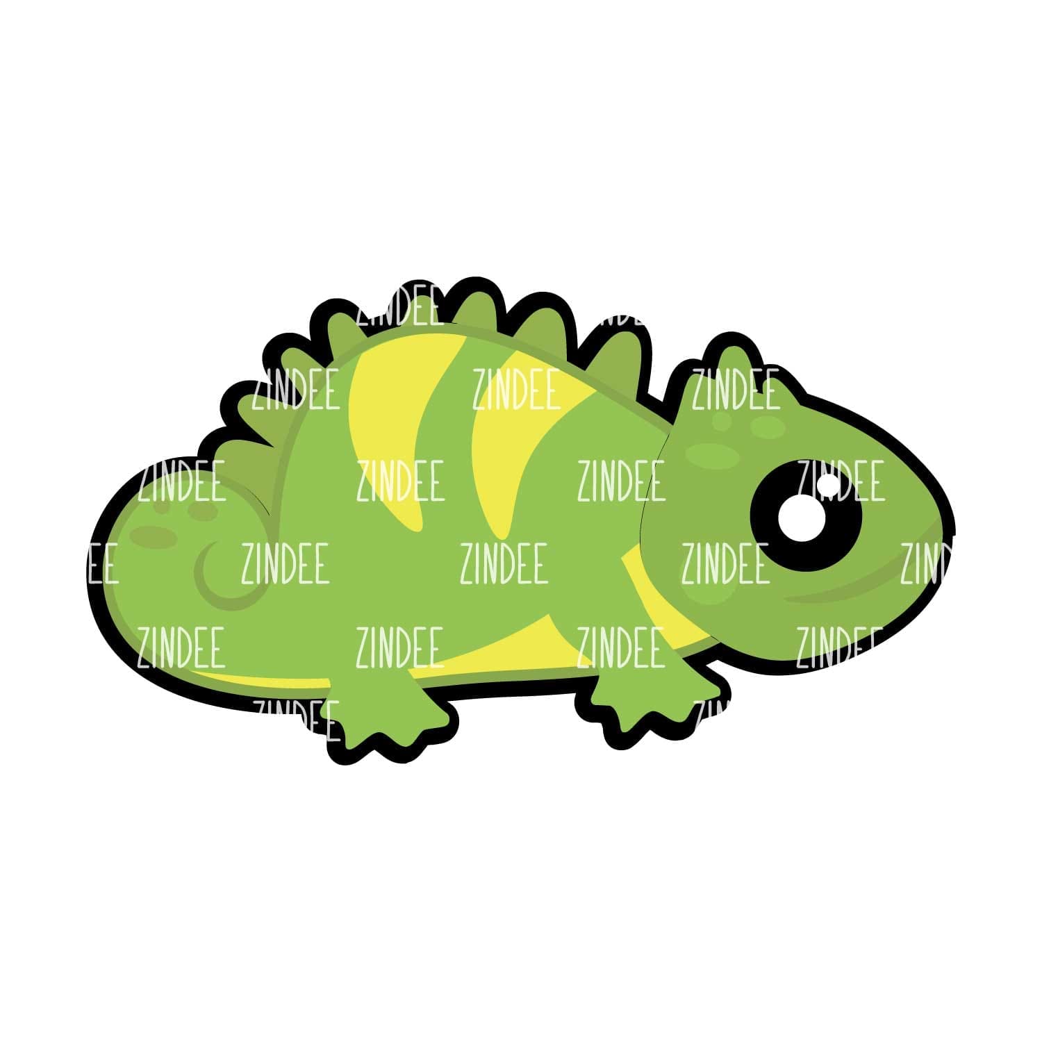 Iguana – Acrylic Badge Reel Blank (2") No Hole | Optional Sticker or UV DTF