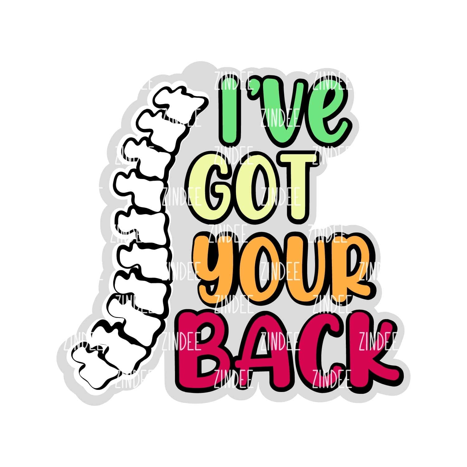 I've Got Your Back – Acrylic Keychain Blank (2.5") | Optional Sticker or UV DTF