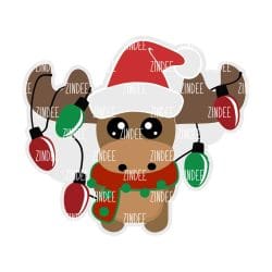 Alternative view of Jolly Reindeer acrylic blank (5 inch)