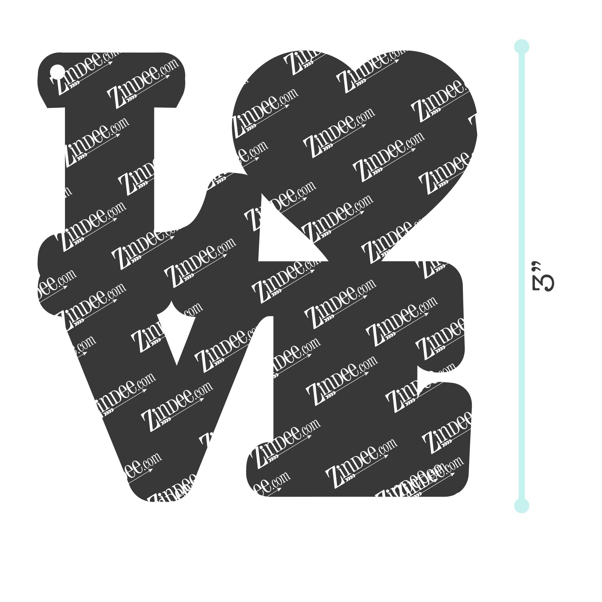 Love Heart – Acrylic Keychain Blank (3") | Optional Sticker or UV DTF - Image 2