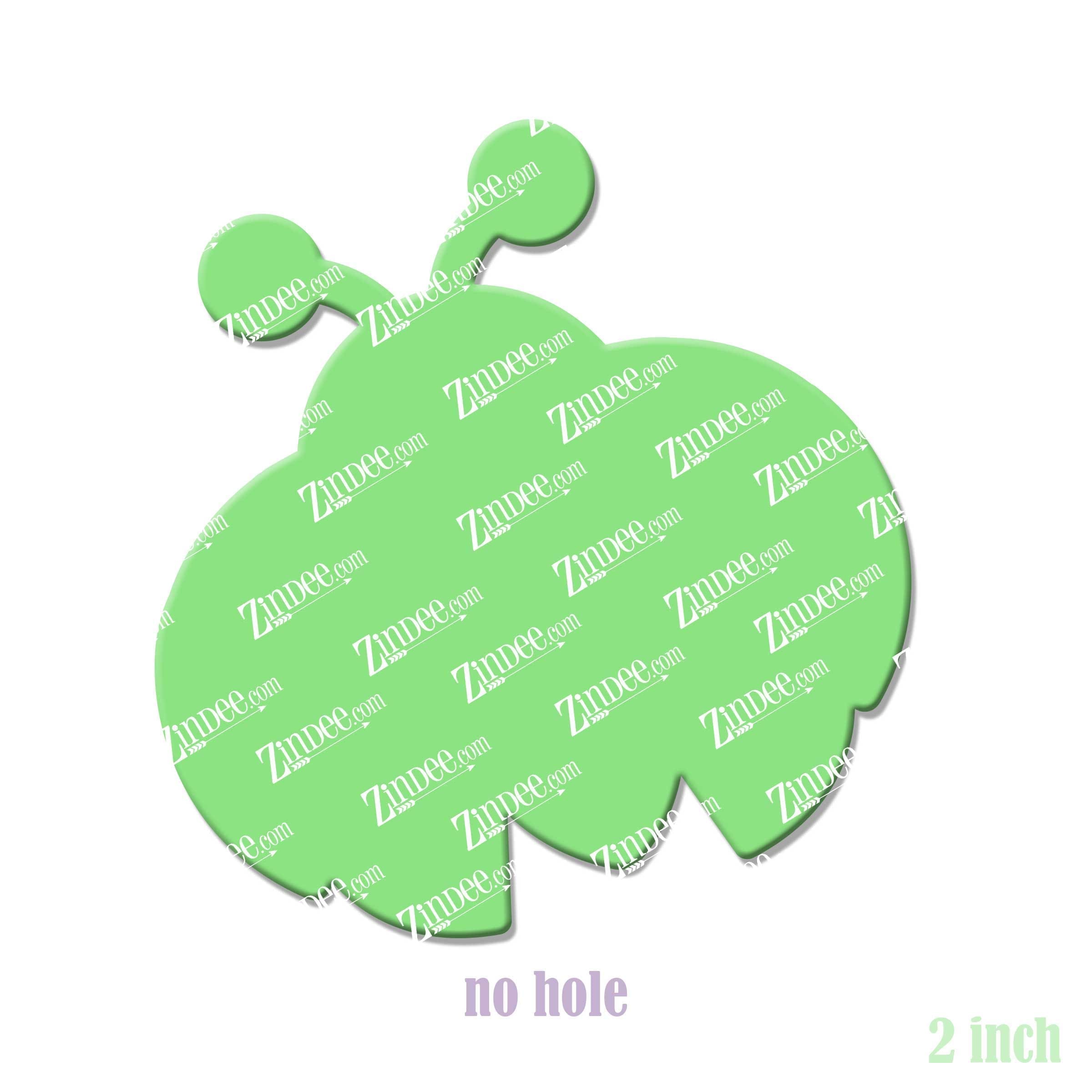 Ladybug – Acrylic Badge Reel Blank (2") No Hole | Optional Sticker or UV DTF - Image 2