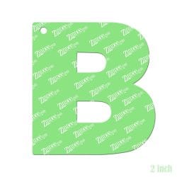 Alternative view of Letter B – Acrylic Keychain Blank (2") | Optional Sticker or UV DTF
