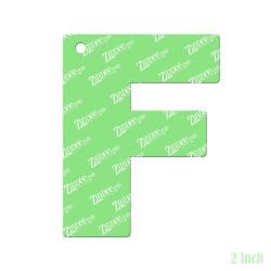 Alternative view of Letter F – Acrylic Keychain Blank (2") | Optional Sticker or UV DTF