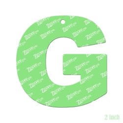 Alternative view of Letter G – Acrylic Keychain Blank (2") | Optional Sticker or UV DTF