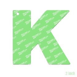 Letter K – Acrylic Keychain Blank (2") | Optional Sticker or UV DTF - Image 2