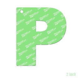 Letter P – Acrylic Keychain Blank (2") | Optional Sticker or UV DTF - Image 2