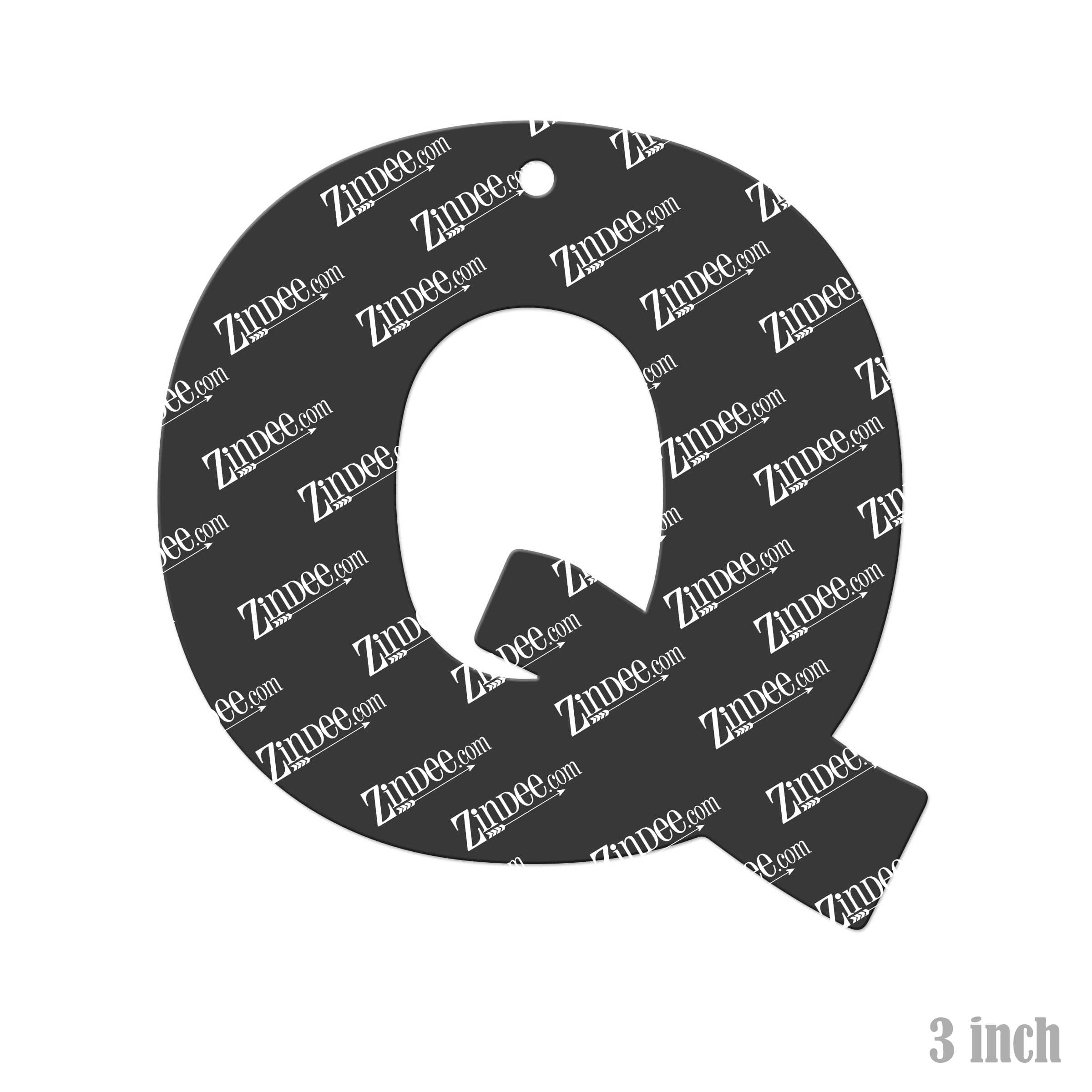 Letter Q – Acrylic Keychain Blank (3") | Optional Sticker or UV DTF - Image 2
