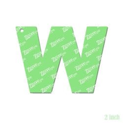 Alternative view of Letter W – Acrylic Keychain Blank (2") | Optional Sticker or UV DTF
