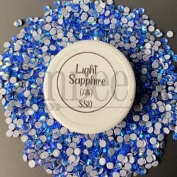 Light sapphire AB Hotfix Rhinestone ss10 (machine cut) 10 Gross