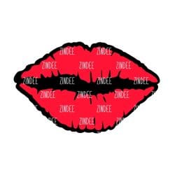 Lips – Mini Acrylic Charm Blank (1.5") | Optional Sticker or UV DTF