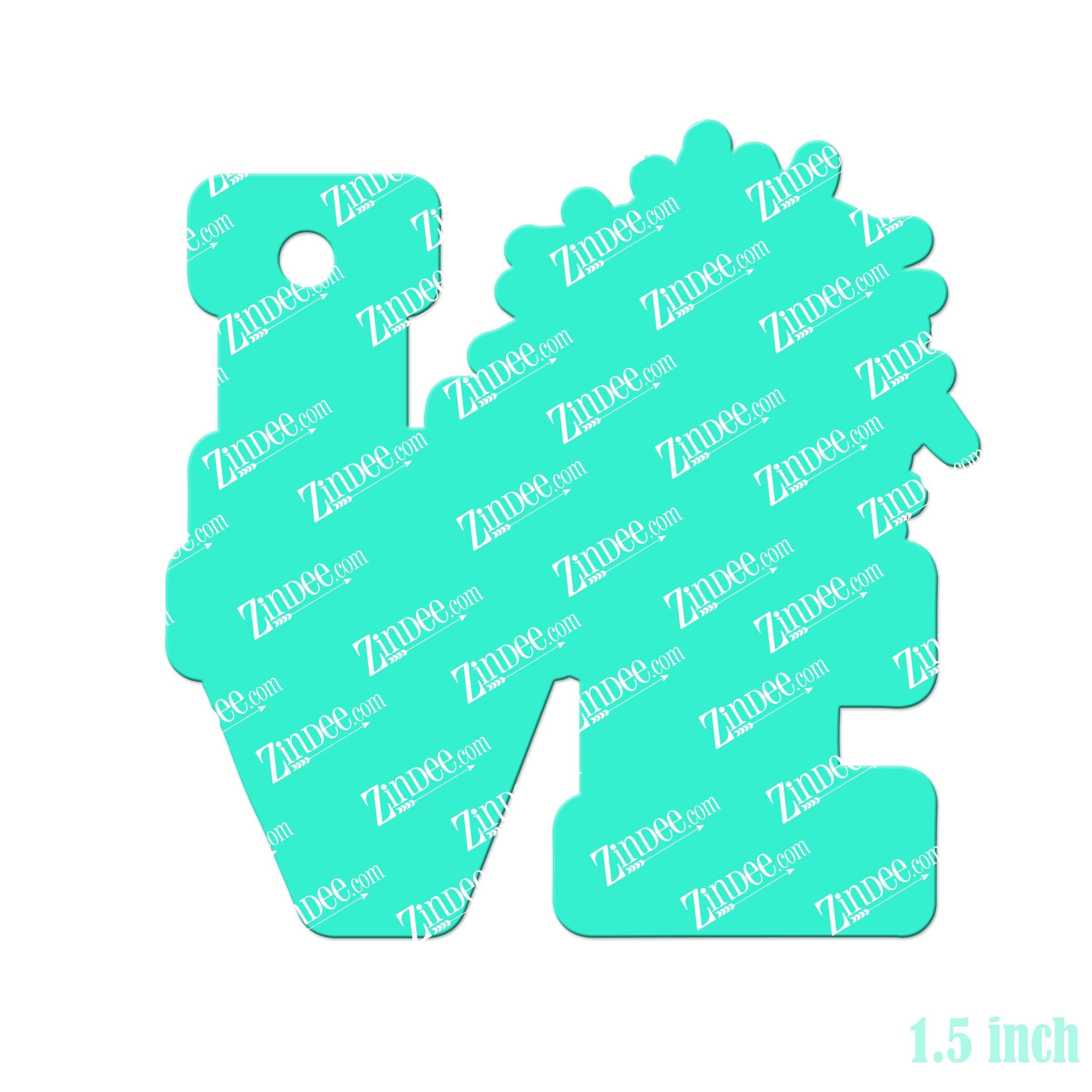 Love Crown of Thorns – Mini Acrylic Charm Blank (1.5") | Optional Sticker or UV DTF - Image 2