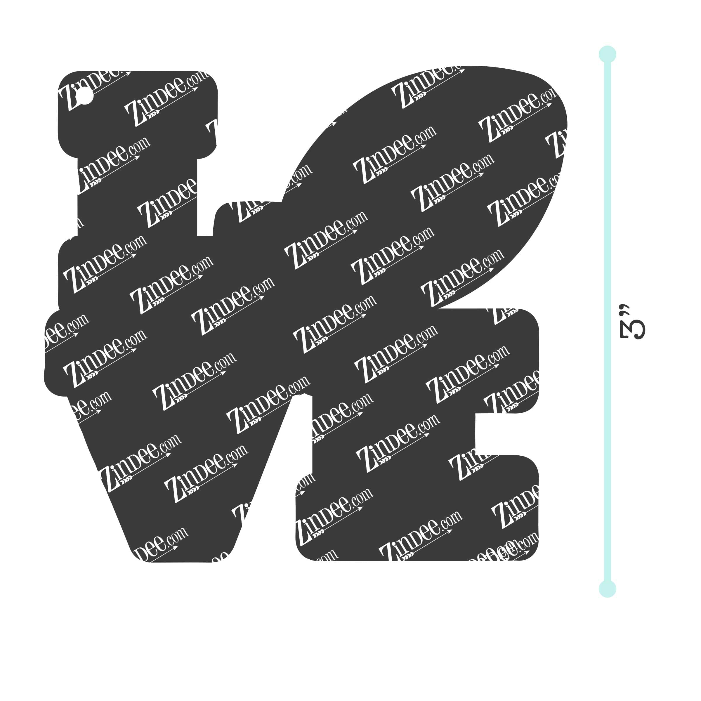 Love Football – Acrylic Keychain Blank (3") | Optional Sticker or UV DTF - Image 2
