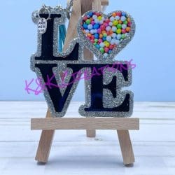 Love Heart – Acrylic Keychain Blank (3") | Optional Sticker or UV DTF - Image 3