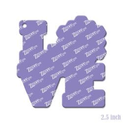 Alternative view of Love Honeycomb – Acrylic Keychain Blank (2.5") | Optional Sticker or UV DTF