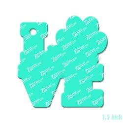 Alternative view of Love Paw Print – Mini Acrylic Charm Blank (1.5") | Optional Sticker or UV DTF