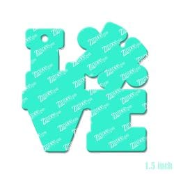 Alternative view of Love Puzzle Piece – Mini Acrylic Charm Blank (1.5") | Optional Sticker or UV DTF
