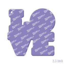 Alternative view of Love Sports Ball – Acrylic Keychain Blank (2.5") | Optional Sticker or UV DTF