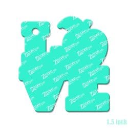 Alternative view of Love Teacher – Mini Acrylic Charm Blank (1.5") | Optional Sticker or UV DTF