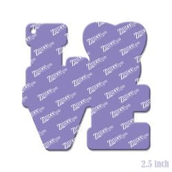 Alternative view of Love Tooth – Acrylic Keychain Blank (2.5") | Optional Sticker or UV DTF