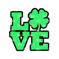 Love Clover – Acrylic Keychain Blank (3") | Optional Sticker or UV DTF