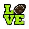 Love Football – Mini Acrylic Charm Blank (1.5") | Optional Sticker or UV DTF