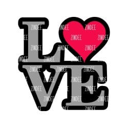 Love Heart – Acrylic Keychain Blank (2.5") | Optional Sticker or UV DTF