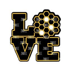 Love Honeycomb – Acrylic Keychain Blank (2.5") | Optional Sticker or UV DTF
