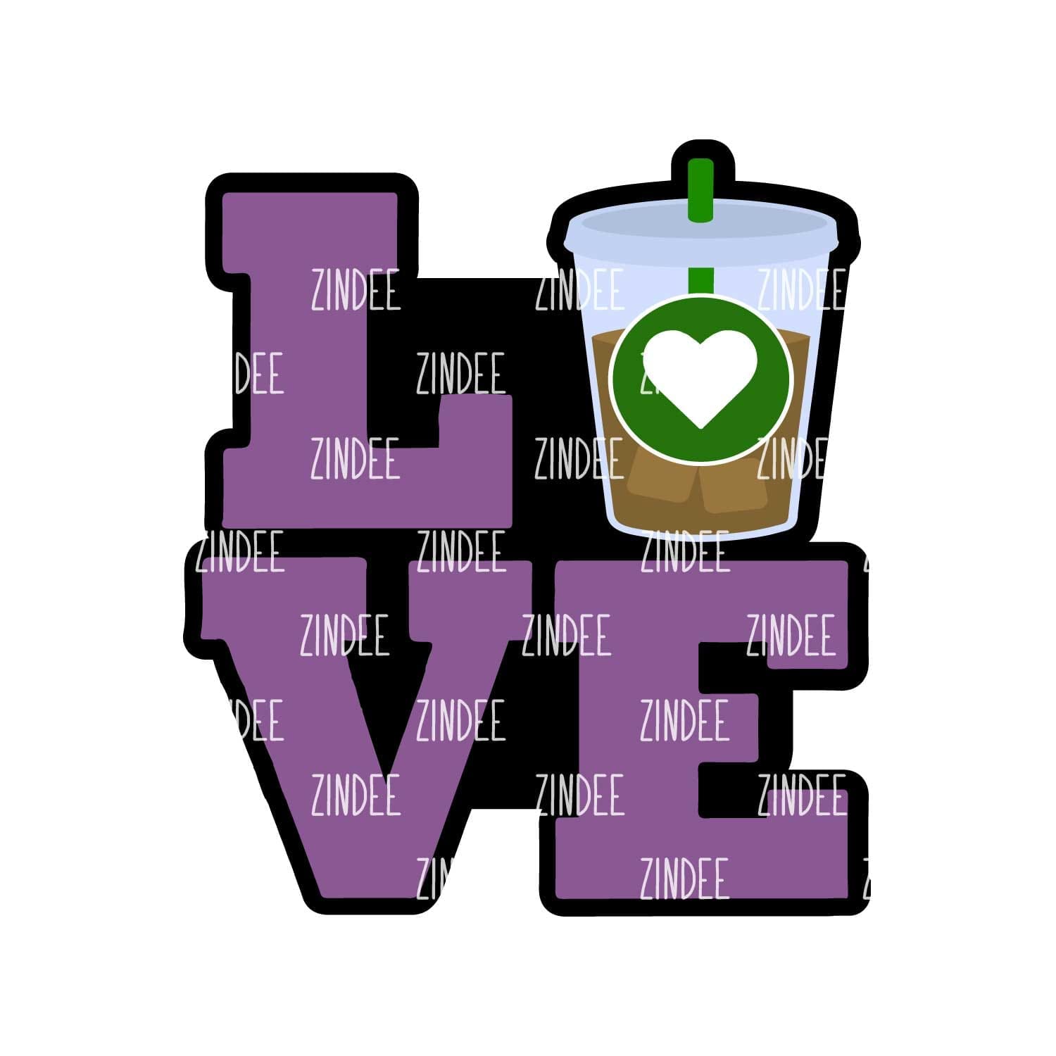Love Iced Coffee – Acrylic Keychain Blank (2.5") | Optional Sticker or UV DTF