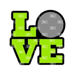 Love Sports Ball – Acrylic Keychain Blank (2.5") | Optional Sticker or UV DTF