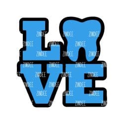 Love Tooth – Acrylic Keychain Blank (2.5") | Optional Sticker or UV DTF