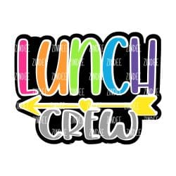 Lunch Crew – Mini Acrylic Charm Blank (1.5") | Optional Sticker or UV DTF