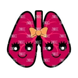 Lungs – Mini Acrylic Charm Blank (1.5") | Optional Sticker or UV DTF
