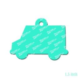 Alternative view of Mail Truck – Mini Acrylic Charm Blank (1.5") | Optional Sticker or UV DTF