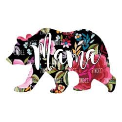 Mama Bear Black Floral (download)