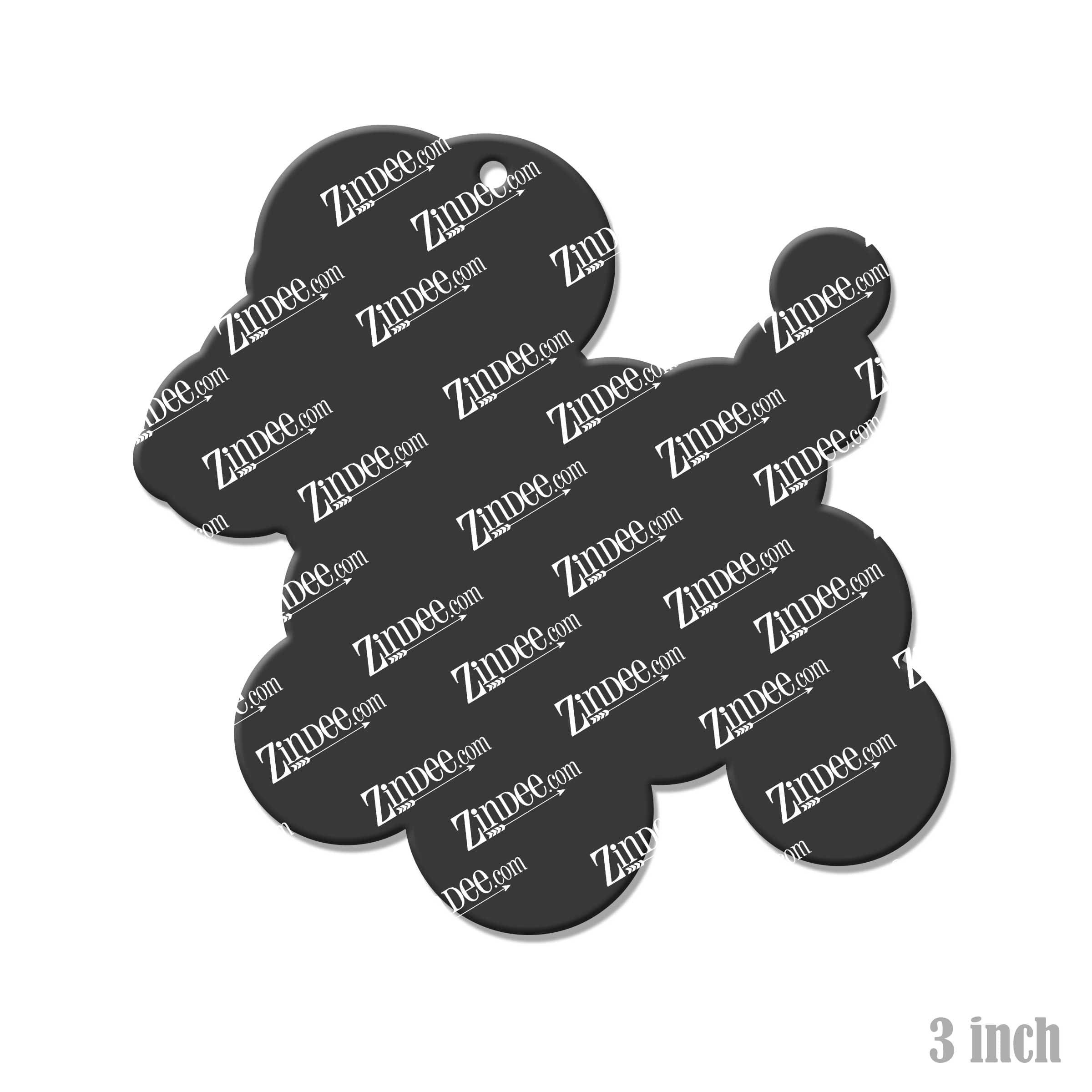 Mardi Gras Bead Dog – Acrylic Keychain Blank (3") | Optional Sticker or UV DTF - Image 2