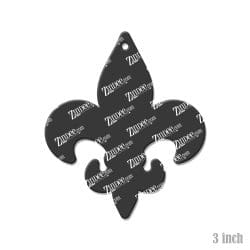 Alternative view of Mardi Gras Fleur De Lis – Acrylic Keychain Blank (3") | Optional Sticker or UV DTF