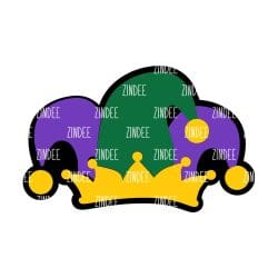 Mardi Gras Hat – Acrylic Keychain Blank (3") | Optional Sticker or UV DTF