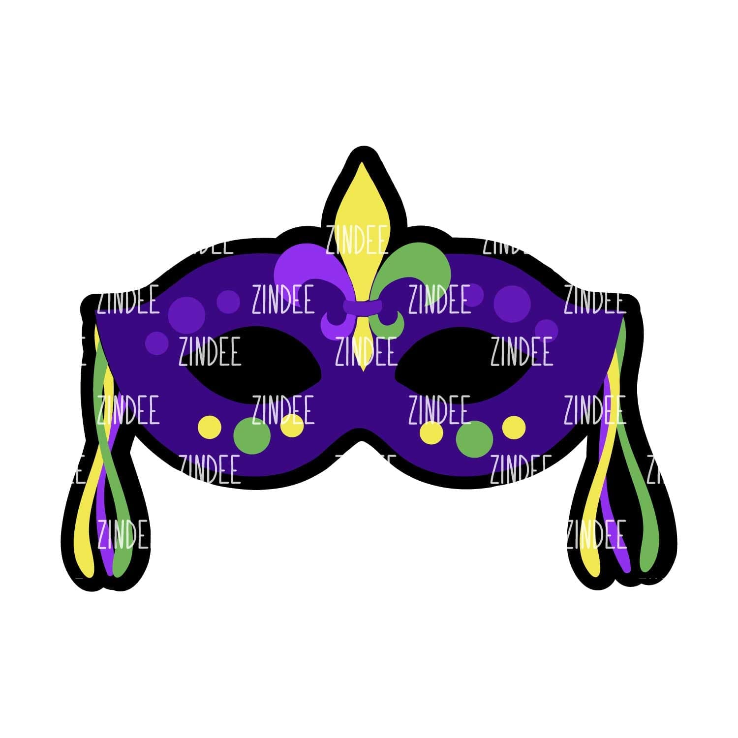 Mardi Gras Mask – Acrylic Keychain Blank (3") | Optional Sticker or UV DTF