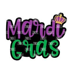 Mardi Gras (word) – Acrylic Keychain Blank (3") | Optional Sticker or UV DTF