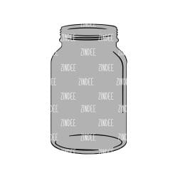 Mason Jar acrylic blank (5 inch) - Image 2