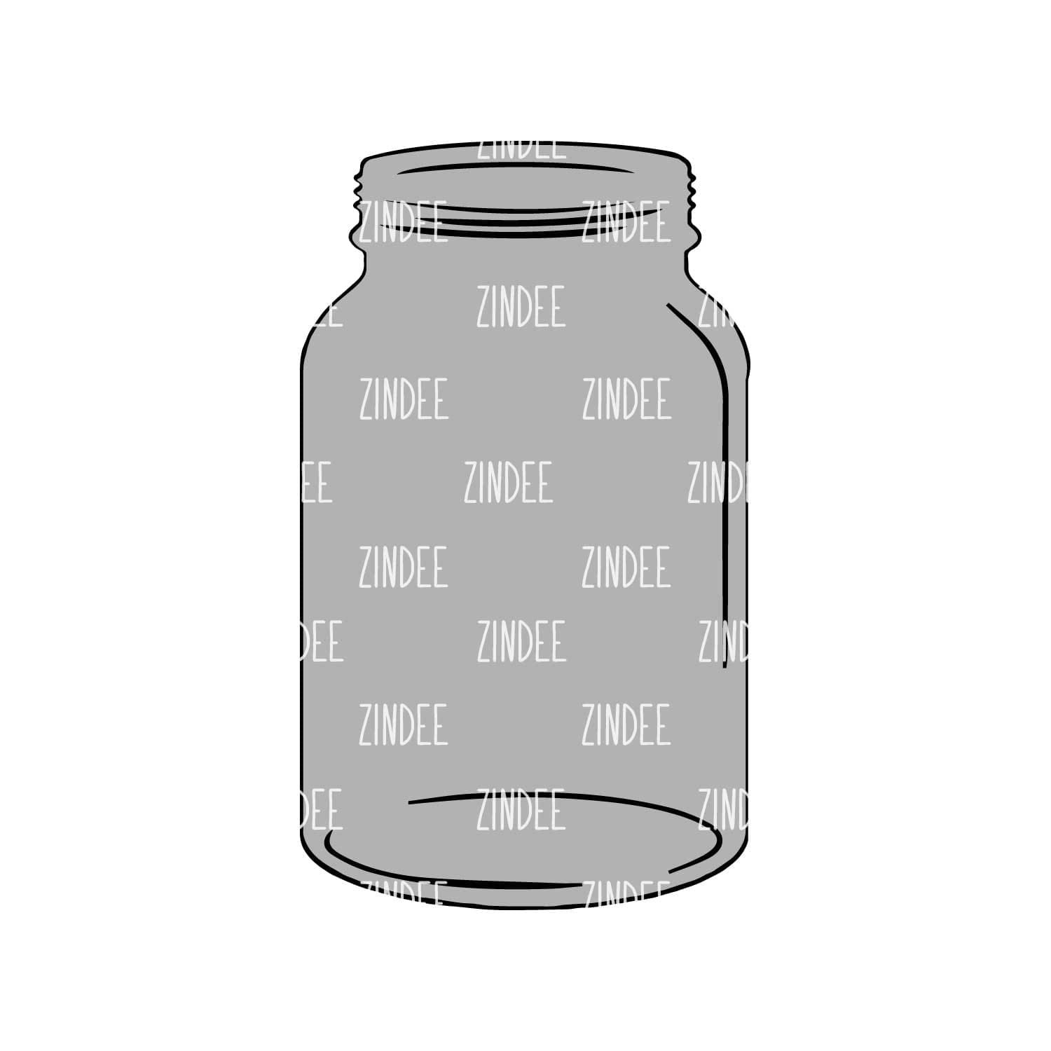 Mason Jar acrylic blank (5 inch) - Image 2