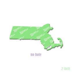 Alternative view of Massachusetts – Acrylic Badge Reel Blank (2") No Hole | Optional Sticker or UV DTF