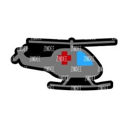 Medical Helicopter – Acrylic Badge Reel Blank (2") No Hole | Optional Sticker or UV DTF