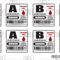 Red Blood Cell Labels SVG (DOWNLOAD)