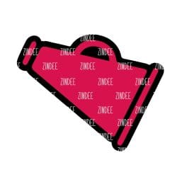 Megaphone – Acrylic Badge Reel Blank (2") No Hole | Optional Sticker or UV DTF