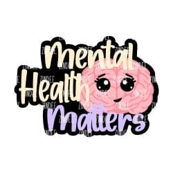 Mental Health Matters – Acrylic Keychain Blank (2.5") | Optional Sticker or UV DTF
