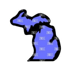 Michigan – Acrylic Badge Reel Blank (2") No Hole | Optional Sticker or UV DTF