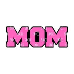 Mom (word) – Acrylic Badge Reel Blank (2") No Hole | Optional Sticker or UV DTF