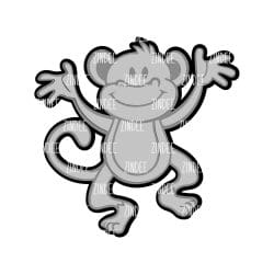 Monkey – Mini Acrylic Charm Blank (1.5") | Optional Sticker or UV DTF