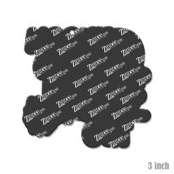 Alternative view of Moons Out Brooms Out – Acrylic Keychain Blank (3") | Optional Sticker or UV DTF